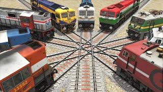 10 TRAINS CROSSING ON BUMPY'S RAILROAD CROSSING - Train Simulator 2022 || #RailroadÇrossing