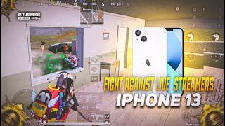 FIGHT AGAINST LIVE STREAMERS IPHONE 13 SMOOTH + EXTREME PUBG / BGMI TEST 2024️5 FINGER GAMEPLAY