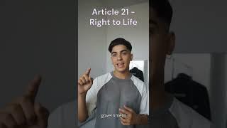 Article 21 Explained in 30 Sec - Right to Life (INDIA) #UPSCShorts #IndianPolity # RightToLife