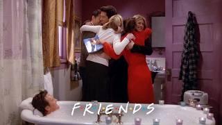 Everyone Crashes Chandler's Bath | Friends