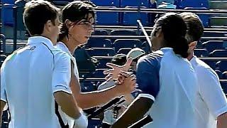 R.Nadal/T.Robredo vs L.Paes/D.Rikl 2004 US Open SF Highlights