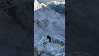 Triglav 50/50 - Scary view  #fiftyfifty #dangerous #hiking #alps #triglav #scary #shorts  #viral