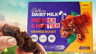 Luxury Chocolate Review: Cadbury Dairy Milk, Fruitier & Nuttier, Orange Boost Bar | Healthy Snack