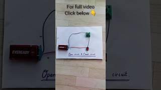 Open circuit and closed circuit #shorts #scienceworkingmodel  #workingmodel  #project