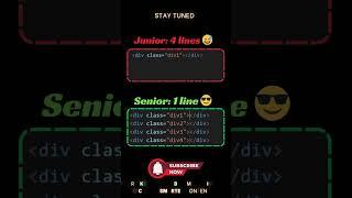 Junior vs Senior Developer: Who Writes Better Code? | Which One Are You? #devmap #html #shorts