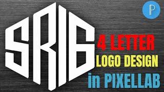 Letter Logo Design in PIXELLAB || How to Make Monogram Logo Design || Pixellab Tutorial