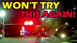 IDIOT RUNS RED LIGHT AND PAYS THE PRICE