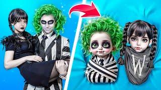 ¿Merlina Addams y Beetlejuice se CASAN? ¡Merlina Necesita un Cambio de Imagen Total!