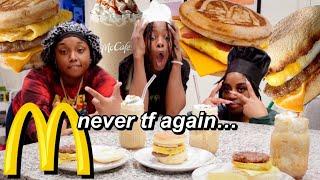 THIS WAS A GHETTO DISASTER...| making homemade mcgriddles ft. my siblings