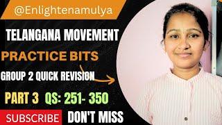 group 2 Quick revision, Telangana movement bits#tspsc #group2