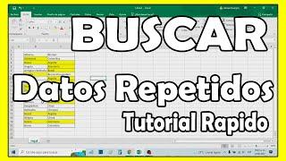 Como BUSCAR Datos Repetidos en COLUMNAS en EXCEL resaltar datos duplicados