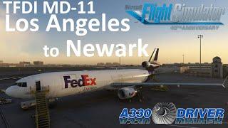 TFDI MD-11 Progress Check: FedEx Real Ops from LOS ANGELES to NEW YORK/NEWARK | Real Airline Pilot