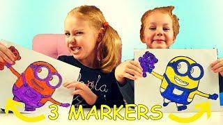3 MARKER CHALLENGE VIDEO FOR KIDS