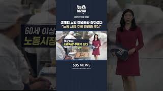 생계형 노인 청년층과 같아졌다 "노동 시장 주류 연령층 부상" #shorts