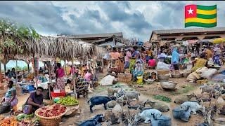 largest rural village market in Djoda Agoegan Togo west Africa. Cost of living in my African village