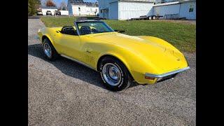 1970 Daytona Yellow Corvette Convertible For Sale