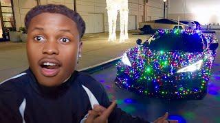 I WRAPPED MY CAR IN CHRISTMAS LIGHTS!