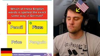 American takes a German quiz despite basically knowing no German