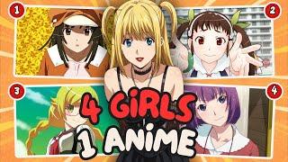 Can You Guess the Anime From These 4 Girl Characters?  #animequiz  #guesstheanime