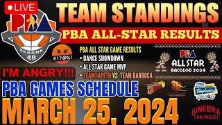 pba standings today march 25, 2024 | pba all-star results | pba live today | Pba schedules 2024