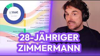 28-Jähriger Zimmermann mit 2.100€ Gehalt hat XXXX€ Portfolio