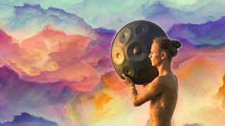 Hang Drum + Tabla + Flute Music | Mystical Yoga Music | Relaxing Music with Bird Sounds + Rain