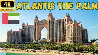 【4K】Atlantis The Palm with Lounge - Walking, Room Tour & Atlantis Aquaventure - 60 fps