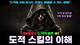 디아블로4 이것만 이해하시면 바로 초보 탈출, 도적 스킬 찍는 게 어려우시다면 [도적학개론 #1 도적 스킬의 이해]