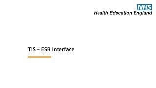 TIS – ESR Interface