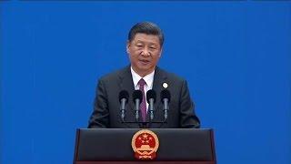 Chinese President Xi Jinping lists the achievements of Belt and Road Forum