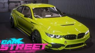 Carx Street BMW M4 M4R Build Built Tune Tuning Customization Upgrade Top Speed