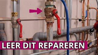 Drama! Leaking, rusted central heating tap: Pro plumber shows how to easily repair this