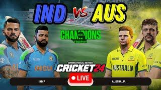 Live - IND vs AUS Champions Trophy 2025 - India vs Australia Live Cricket Match | Cricket 24