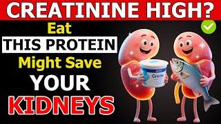 Top 10 Best PROTEIN Sources to Lower CREATININE & Prevent KIDNEY Damage! Senior Health Tips