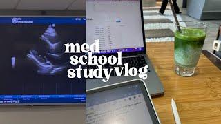 med school study vlog  | ultrasounds, breast anatomy, clinical exams and matcha hunts