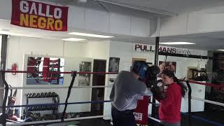 Rainbow sparring with a man!!!! Boxing at its finest 