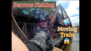 Ferrous Fishing next to moving train! handing gun over to police, missing drone.