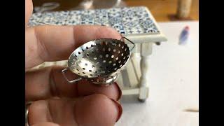 DIY 1/12th miniature Scale Colander Tutorial