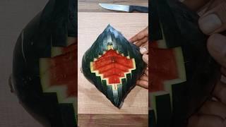 #simple watermelon  carving cutting skills design #viral #trending #skills #shots