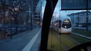 [Tram Cab Ride] Ligne 6 du tramway de Lyon / Debourg  Hopitaux Est - Pinel