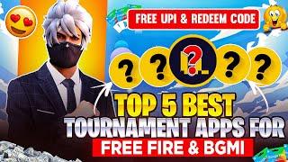 Top 5 Best Tournament Apps For Free Fire & Bgmi | 100% Real | Best Tournament App For Free Fire 