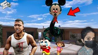 Monster Mickey Mouse Killed Franklin | Shinchan&Dora - GTA 5