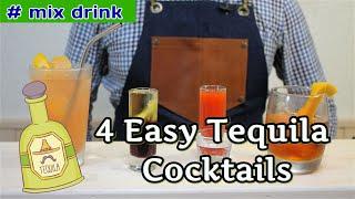 4 простых коктейля с текилой, 4 Easy Tequila Cocktails, mix drink