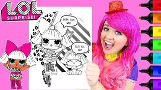 Coloring LOL Surprise Diva & Lil Sister Coloring Page Prismacolor Markers | KiMMi THE CLOWN