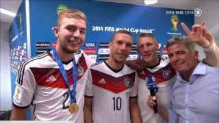 WM 2014 Finale Poldi & Schweini geilstes Interview EVER! dissen Mehmet Scholl  J