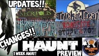 HALLOWEEN HAUNT 2024 PREVIEW DORNEY PARK SCARE ZONES + MAZES UPDATES + CHANGES! #spooky #halloween