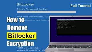 Unlock PC, Remove BITLOCKER ENCRYPTION Without Password and Key️Install New Windows 11