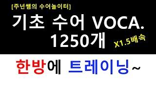[ 기초 수어 Voca. 1250개 ] 한방에 트레이닝~! (X1.5배속) / 수화배우기 [주넌쌤의 수어놀이터]