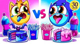 Pink vs Blue Challenge Song  | Funny Kids Songs  And Nursery Rhymes by Baby Zoo