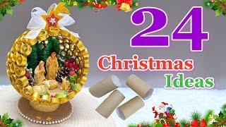 24 Empty Rolls Christmas Decoration Ideas Step By Step For 2024 | DIY Christmas craft idea475